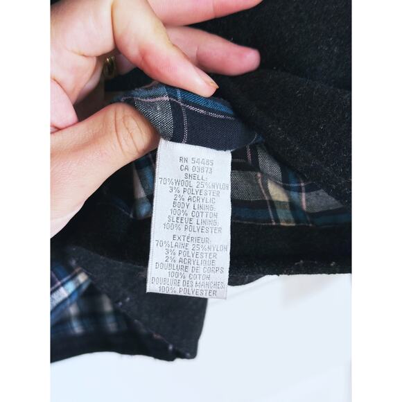 American Eagle Dark Gray Utilitarian Wool Pea Coat Medium Y2K Vintage Winter - Picture 5 of 5